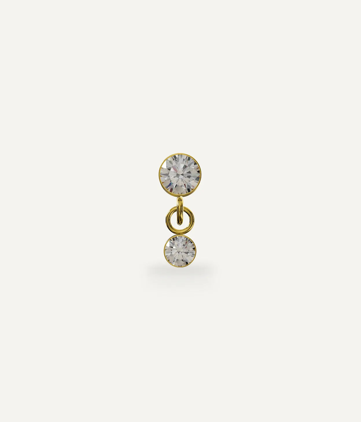 Primrose - Titanium Dangling Jewelled Stud