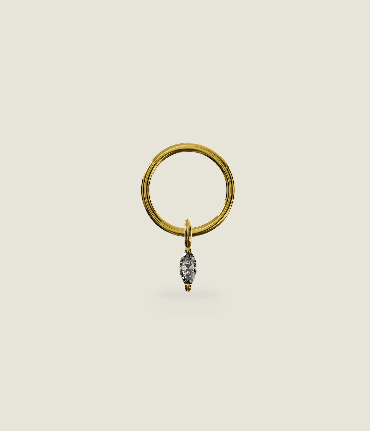 Willow - Surgical Steel Dangling Marquise Jewelled Hoop