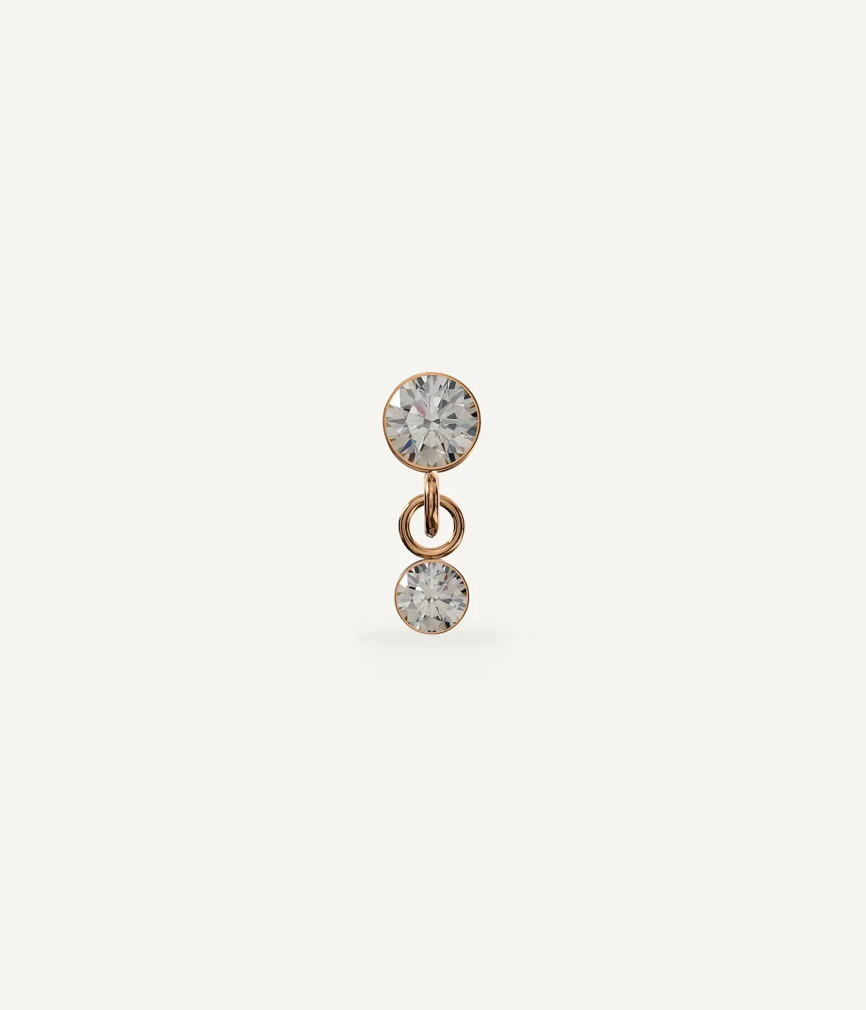 Primrose - Titanium Dangling Jewelled Stud