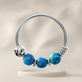 Gardenia - Sterling Silver Beaded Nose Ring