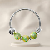 Gardenia - Sterling Silver Beaded Nose Ring