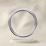 Fern - Sterling Silver Plain Hoop