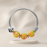 Gardenia - Sterling Silver Beaded Nose Ring