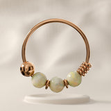 Gardenia - Sterling Silver Beaded Nose Ring