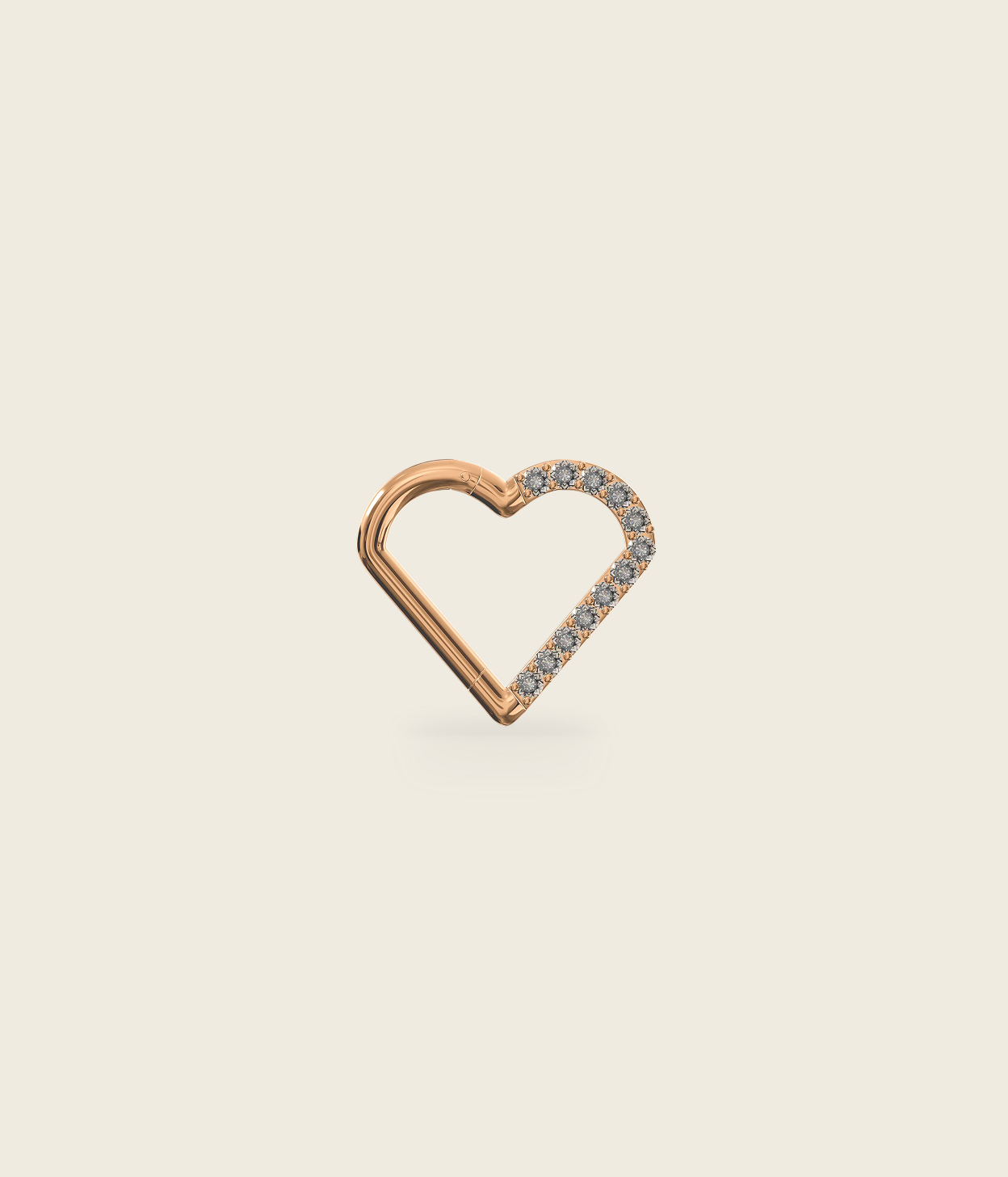 Aspen - Surgical Steel Jewelled Heart Hoop